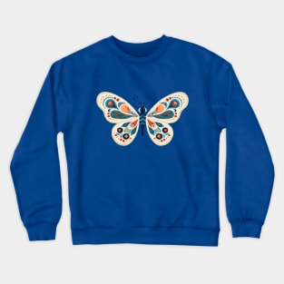 Boho Floral Butterfly . Crewneck Sweatshirt